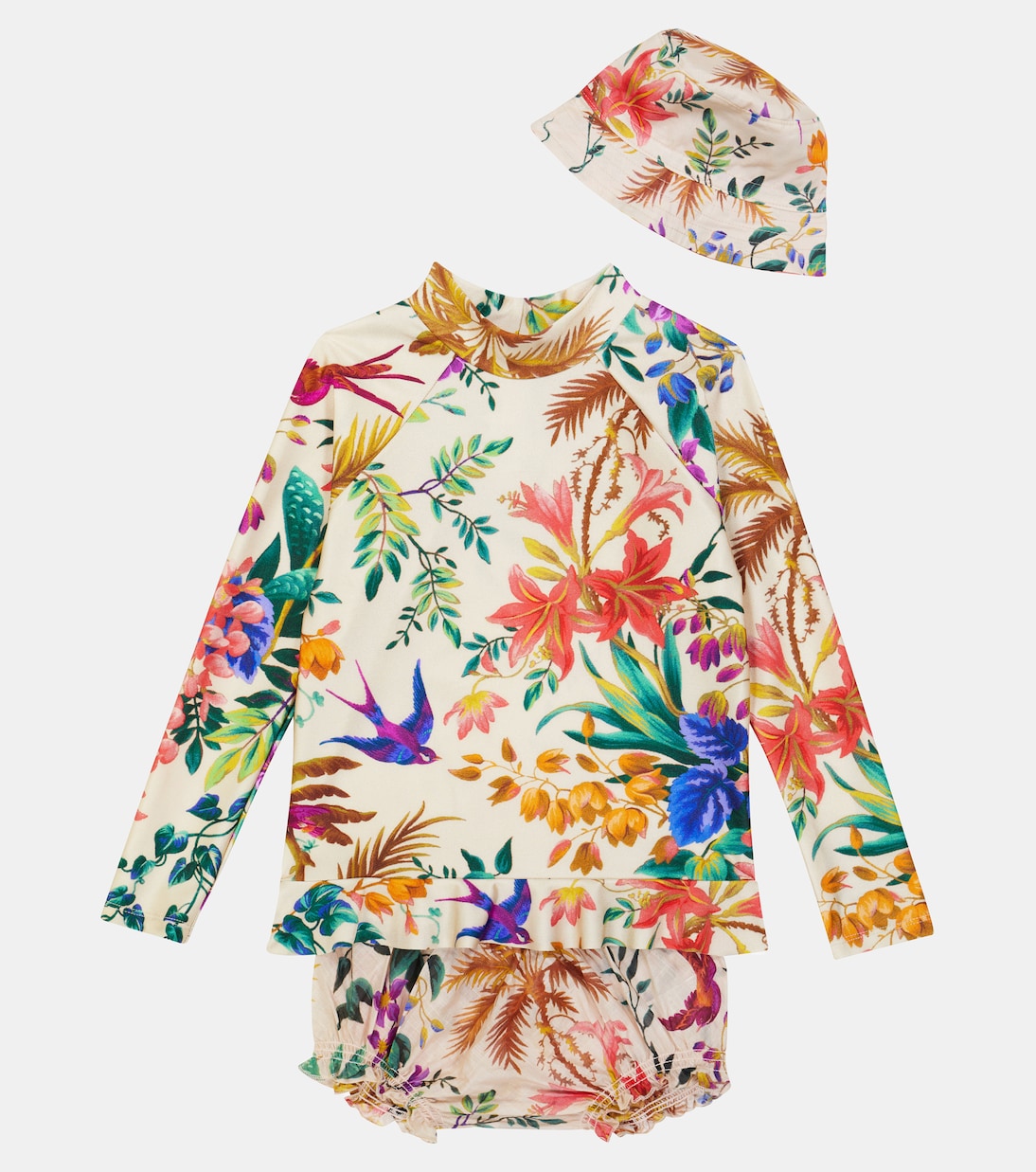 Tropicana Frill floral rashguard | Zimmermann Kids