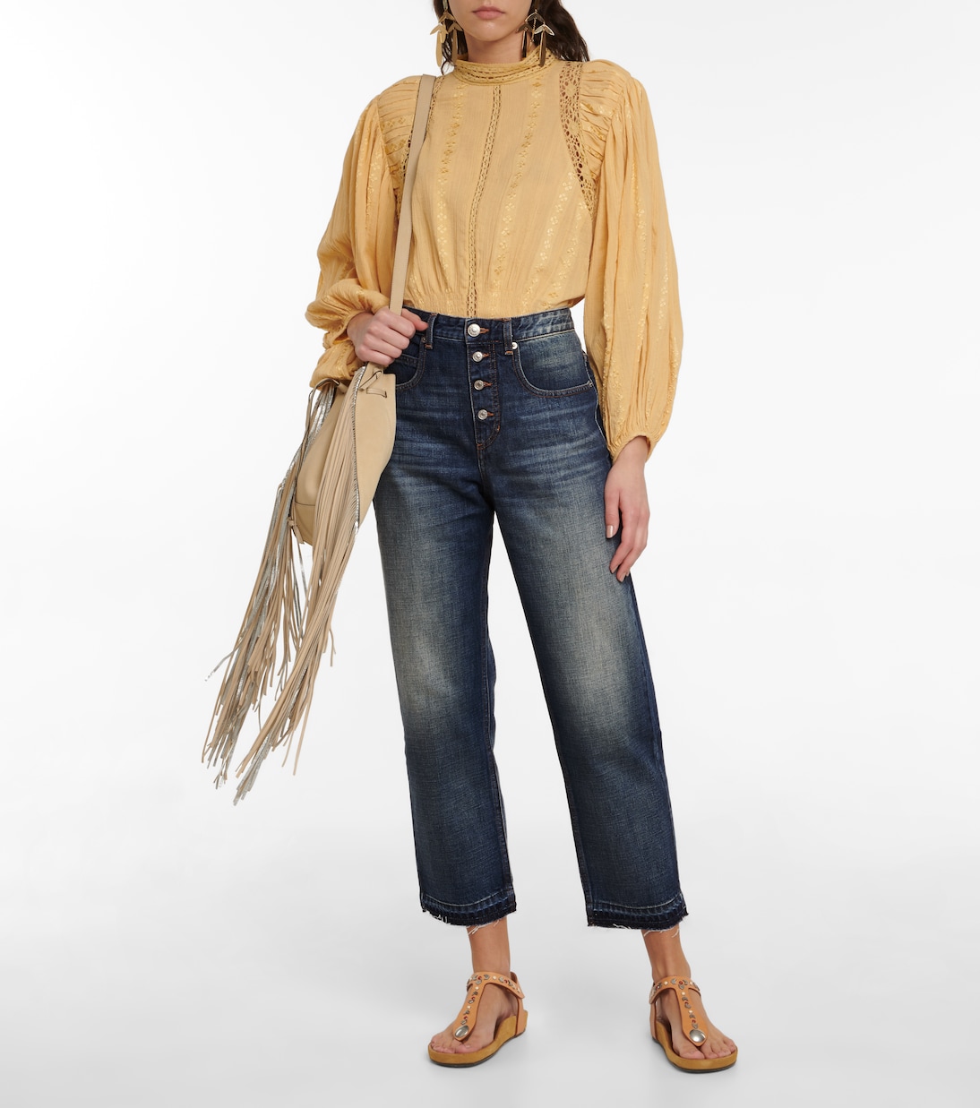 Jeans rectos Belden de tiro alto | Marant Etoile
