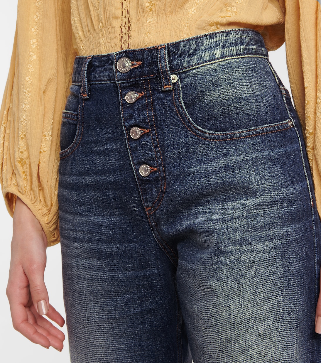 Jeans rectos Belden de tiro alto | Marant Etoile