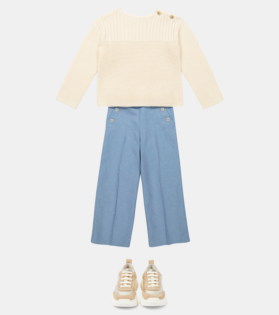 Baskets Jumpy en cuir | Bonpoint