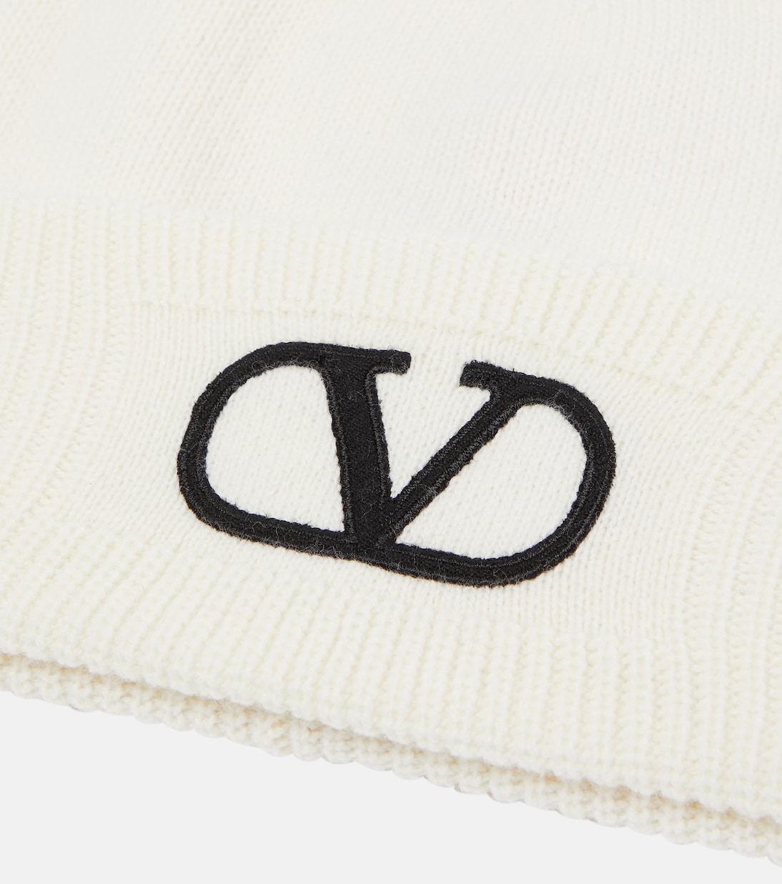 Bestickte Beanie VLogo aus Schurwolle | Valentino