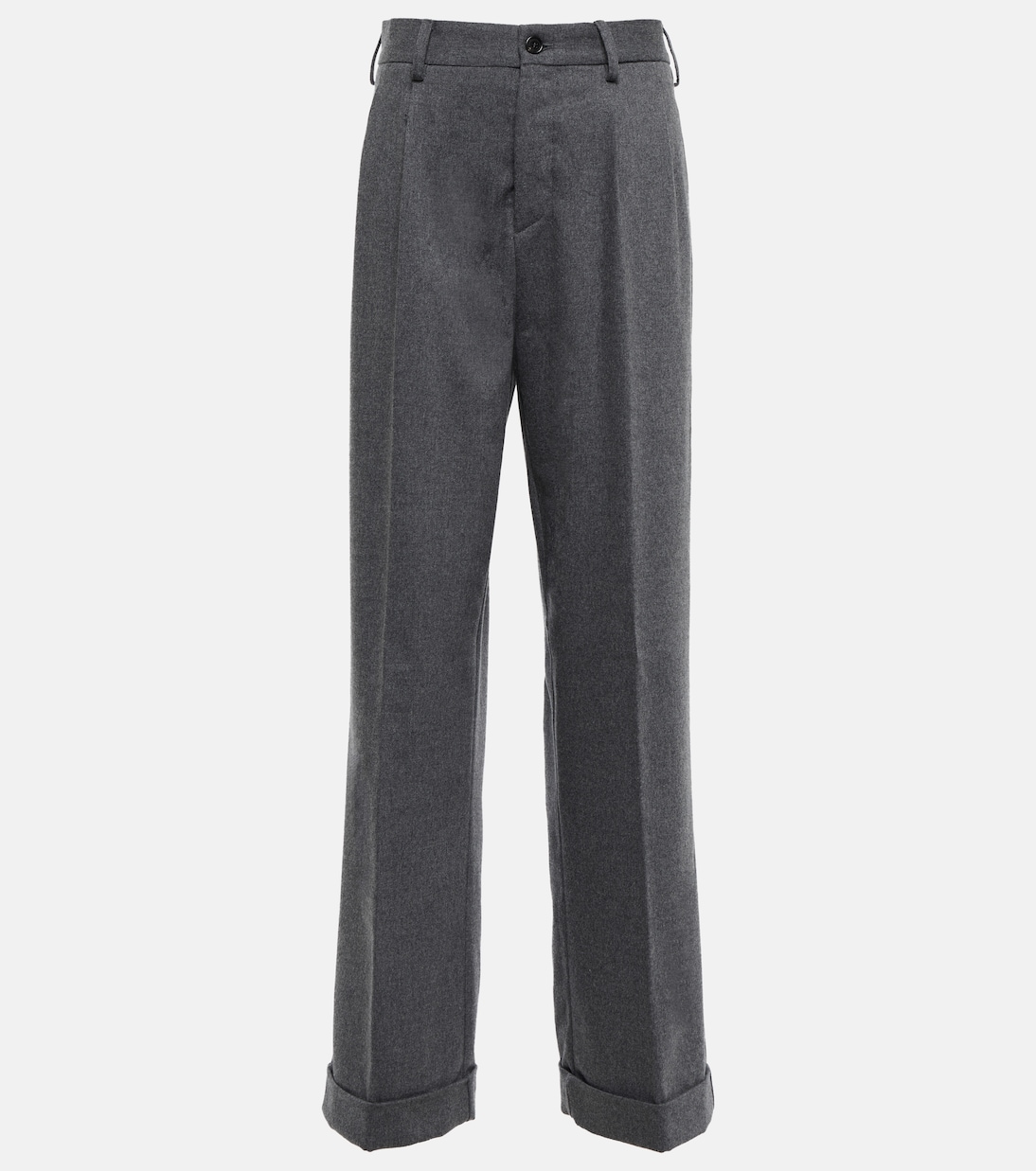 High-Rise-Hose aus einem Wollgemisch | Marni