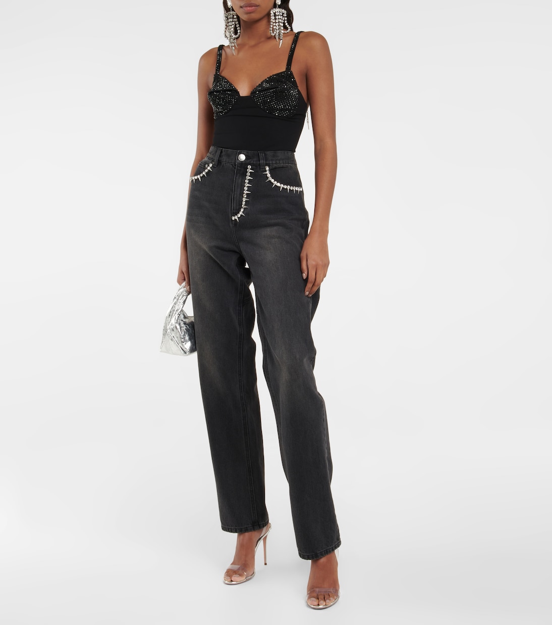 Embellished jersey bodysuit | Area