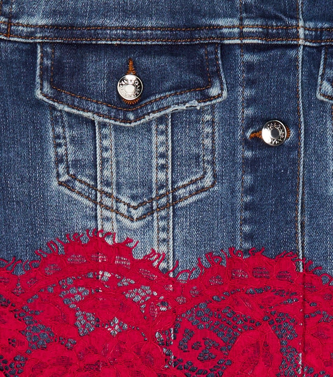 Giacca in denim con pizzo | Dolce&Gabbana Kids