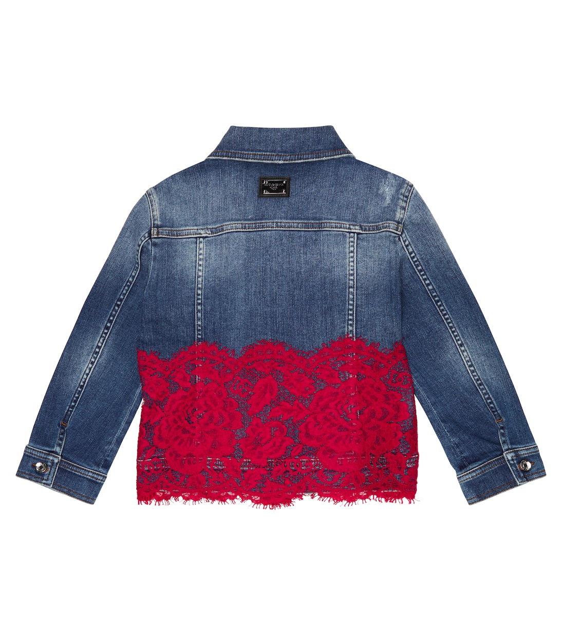 Giacca in denim con pizzo | Dolce&Gabbana Kids