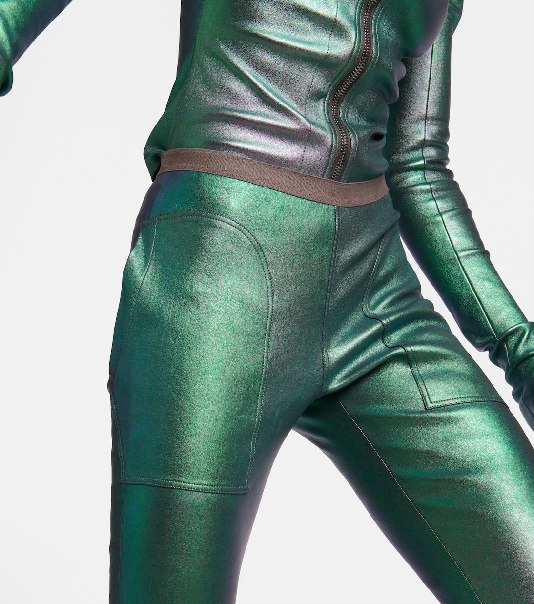 Pantalon en cuir et coton | Rick Owens