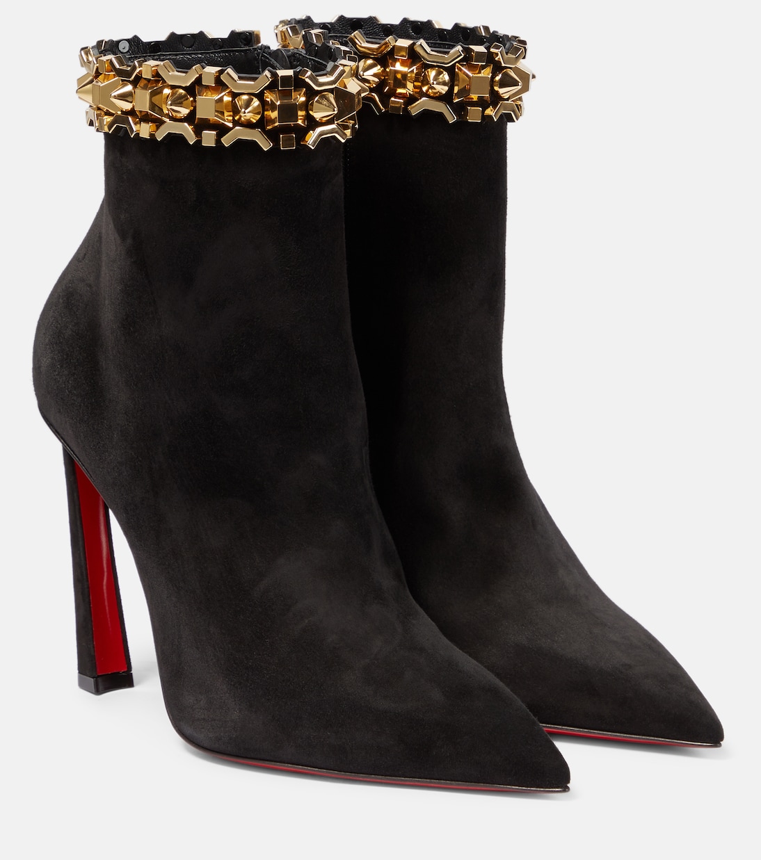 Asteroispikes embellished suede ankle boots | Christian Louboutin