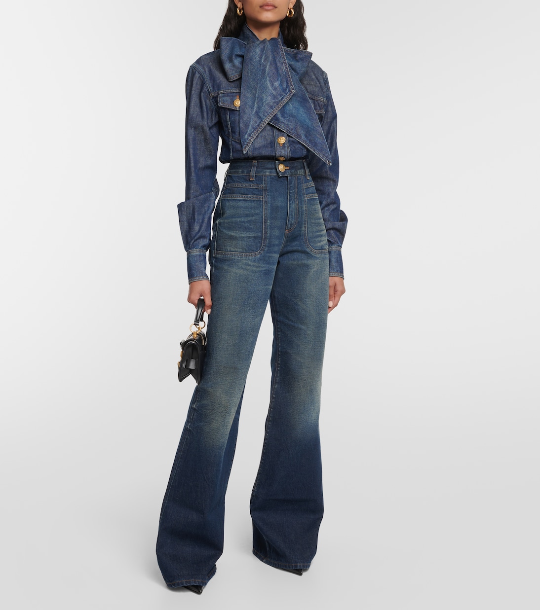 Jeans flared a vita alta | Balmain