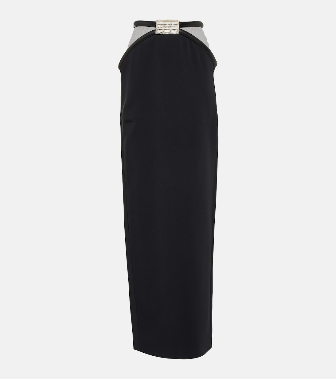 Embellished cutout cady maxi skirt | David Koma