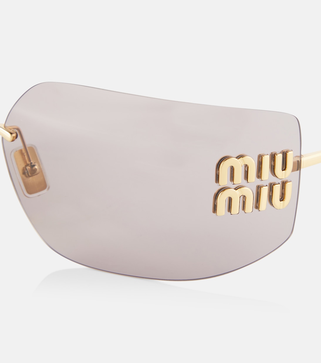 Occhiali da sole squadrati con logo | Miu Miu
