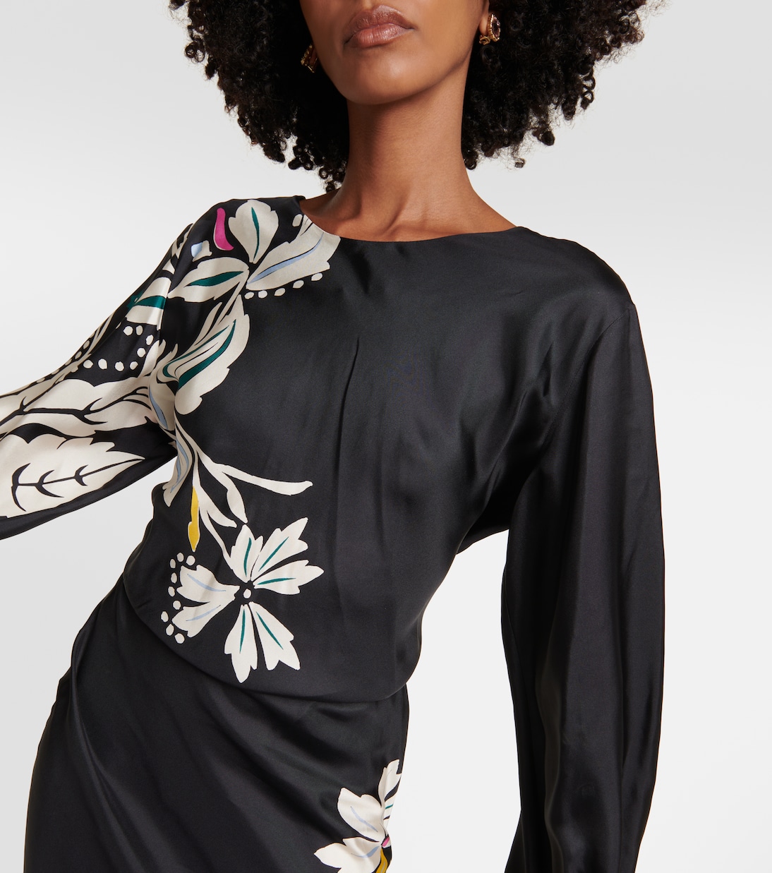 Flower Whirl silk midi dress | Dorothee Schumacher