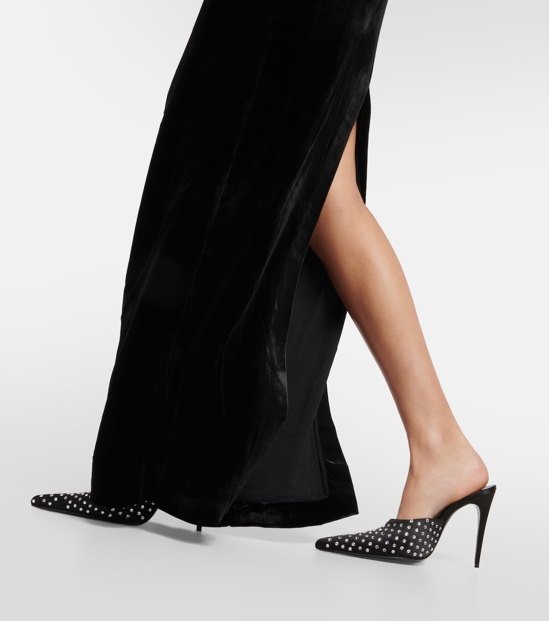 Off-shoulder velvet gown | Roland Mouret