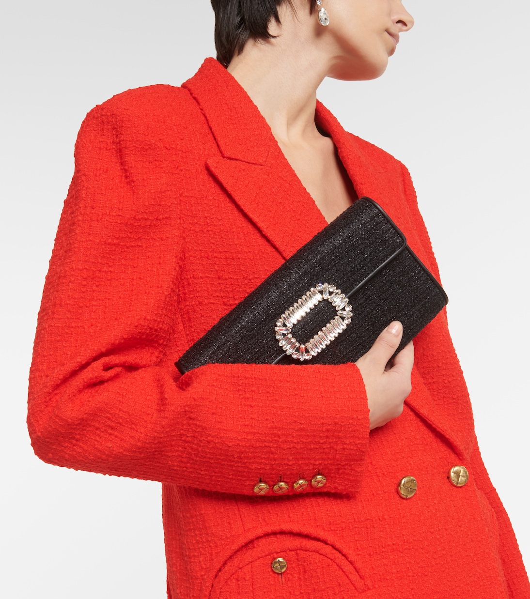 Pochette Bouquet Mini en tweed | Roger Vivier
