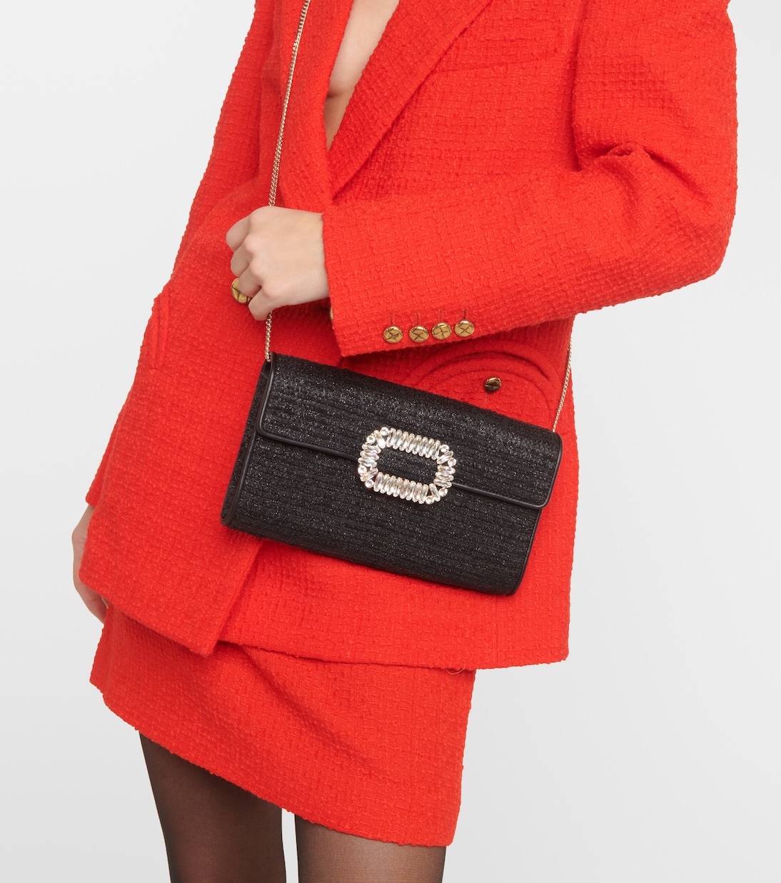 Pochette Bouquet Mini en tweed | Roger Vivier