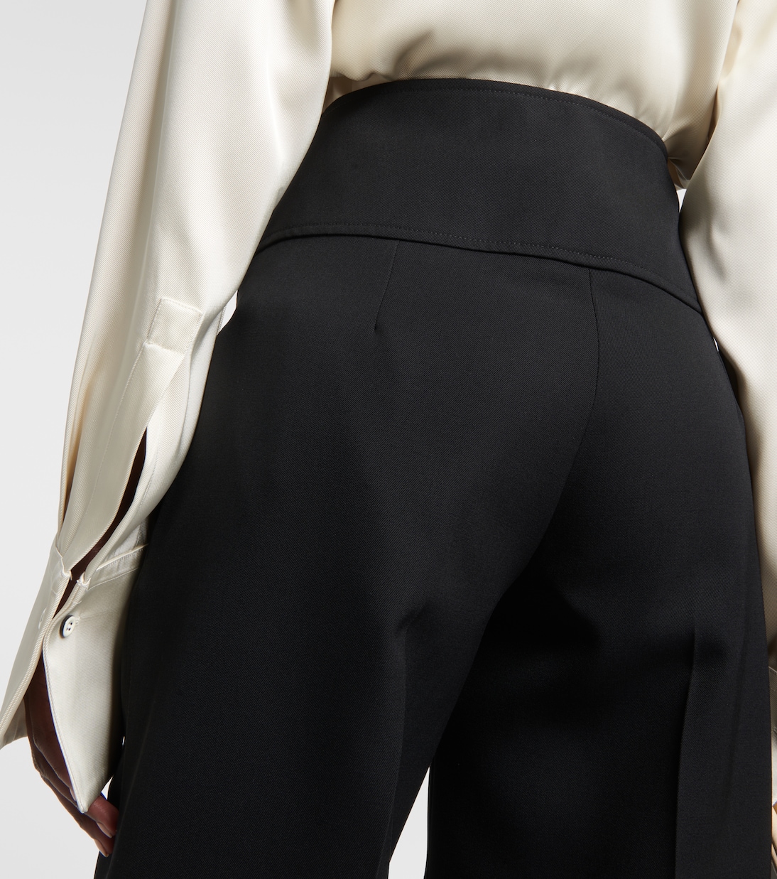 Weite High-Rise-Hose aus Wolle | Jil Sander