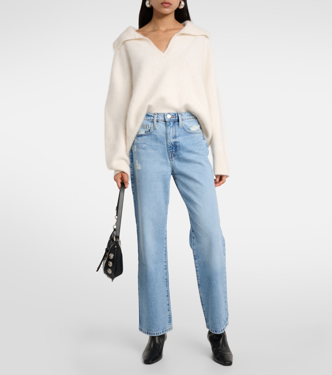 Le Jane Ankle high-rise straight jeans | Frame