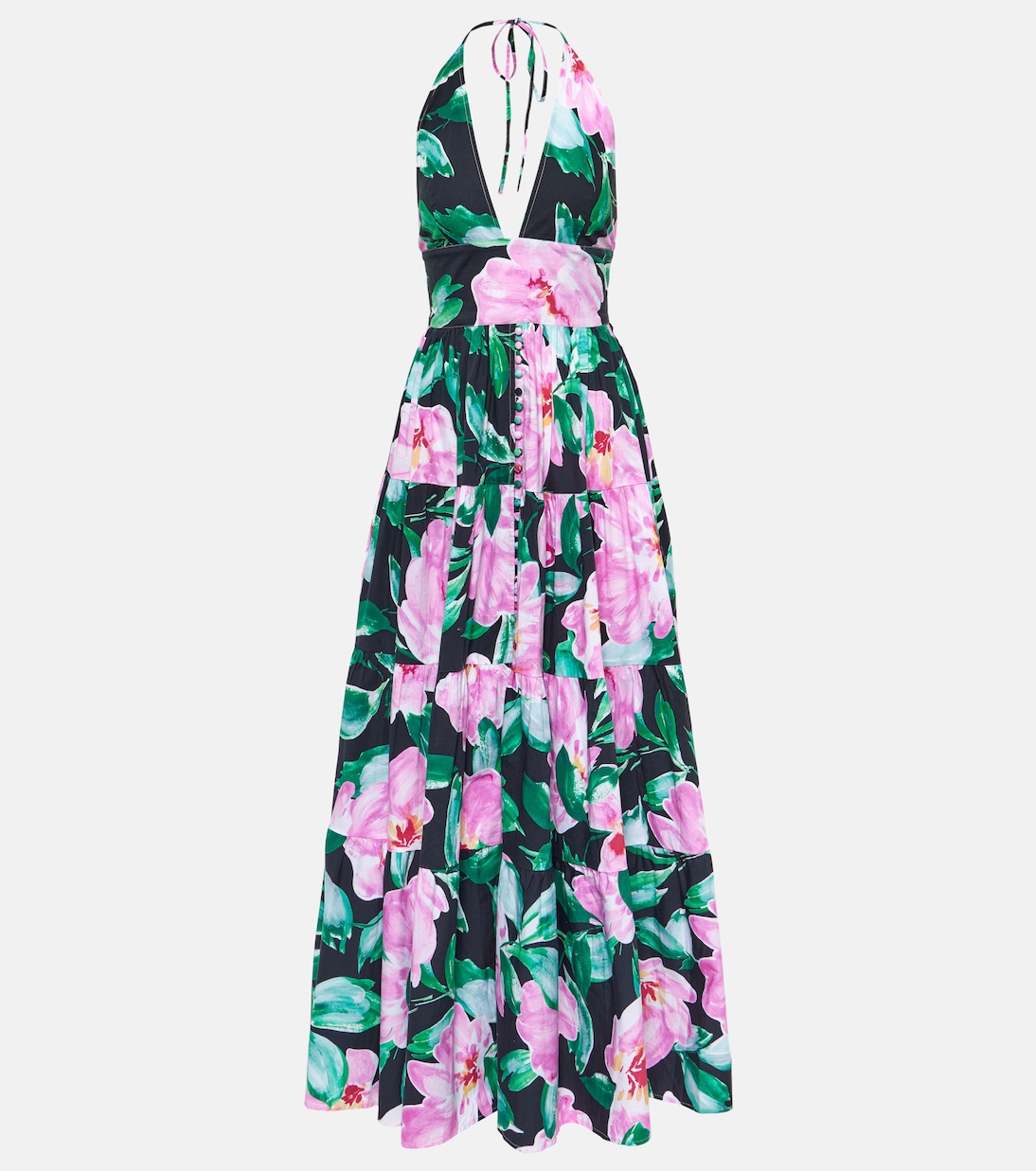 Vestido largo Celeste floral | Alexandra Miro