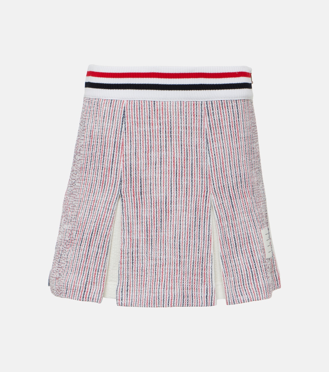 Pleated cotton-blend miniskirt | Thom Browne