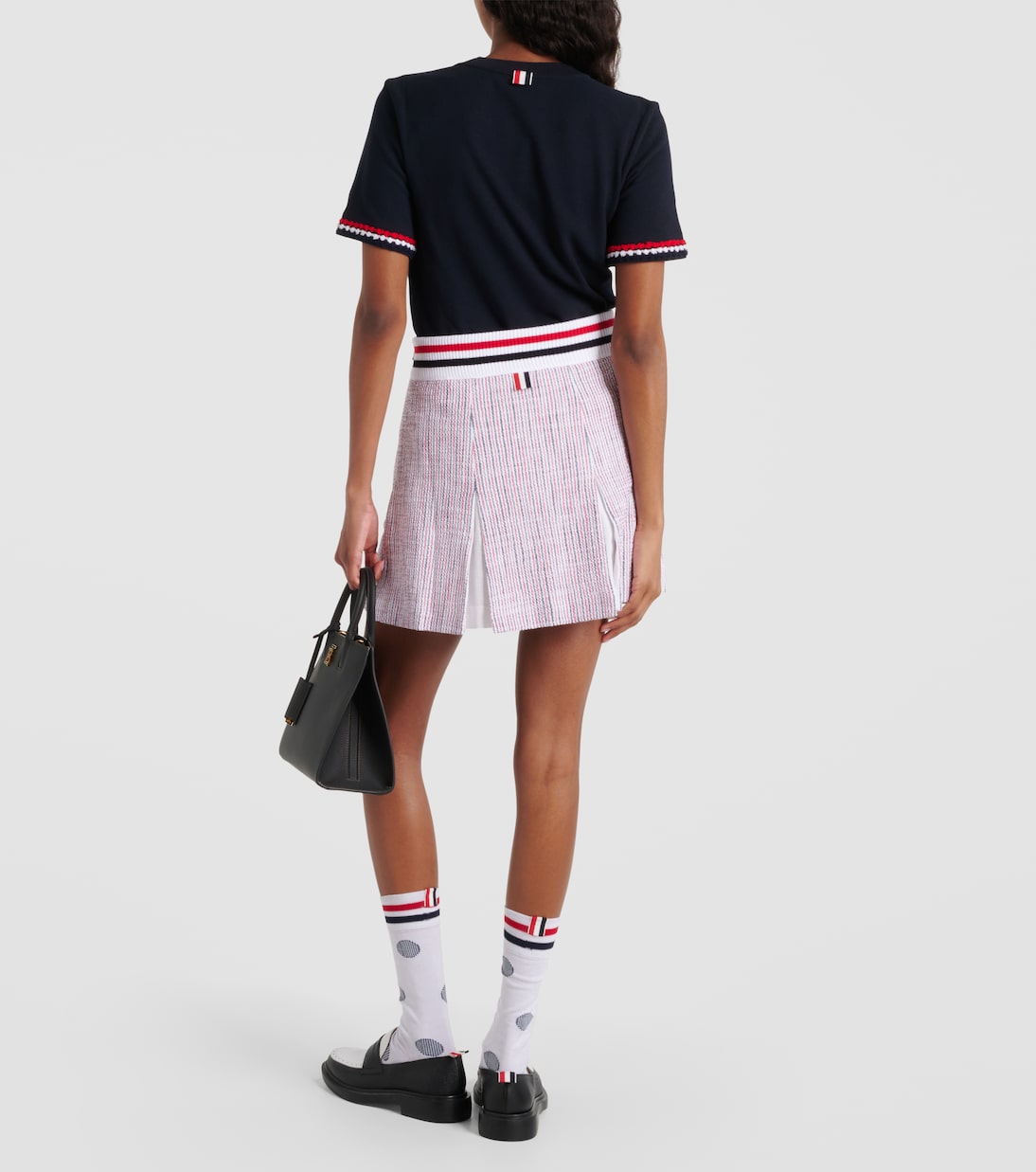 Pleated cotton-blend miniskirt | Thom Browne