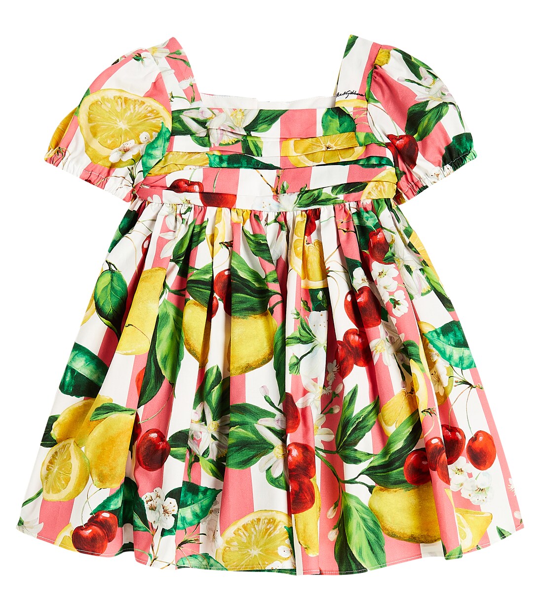 Baby - Abito in cotone con stampa | Dolce&Gabbana Kids