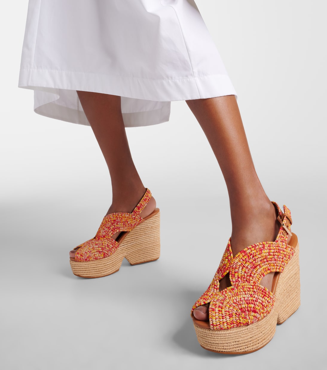 Dolce raffia platform sandals | Clergerie