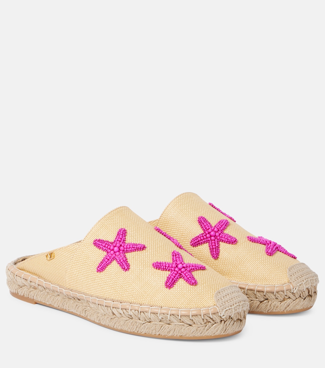 Starfish beaded espadrilles in neutrals Valentino Garavani Mytheresa