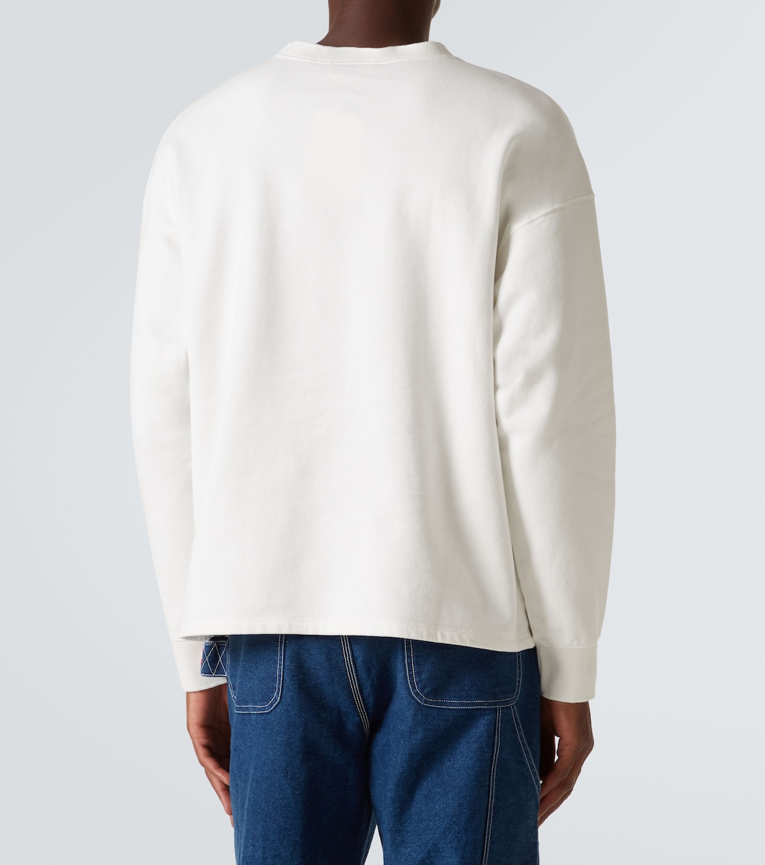 Finish Line patch-appliqué cotton sweatshirt | Bode