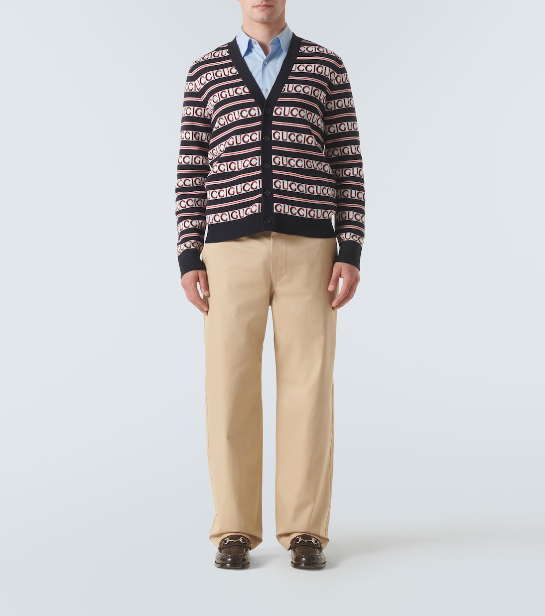 Pantaloni in twill a gamba larga | Gucci