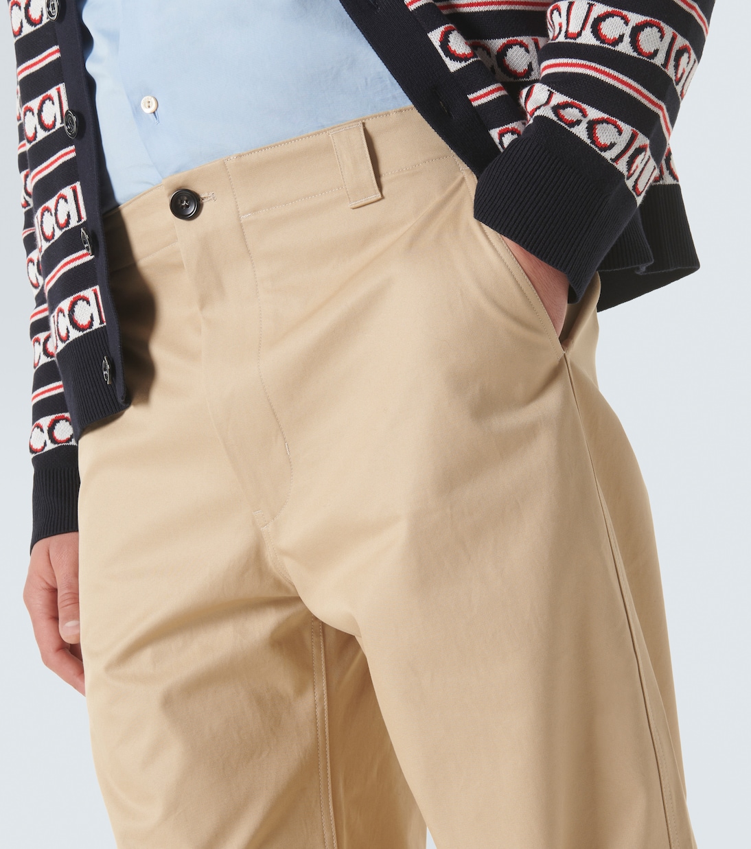 Pantaloni in twill a gamba larga | Gucci