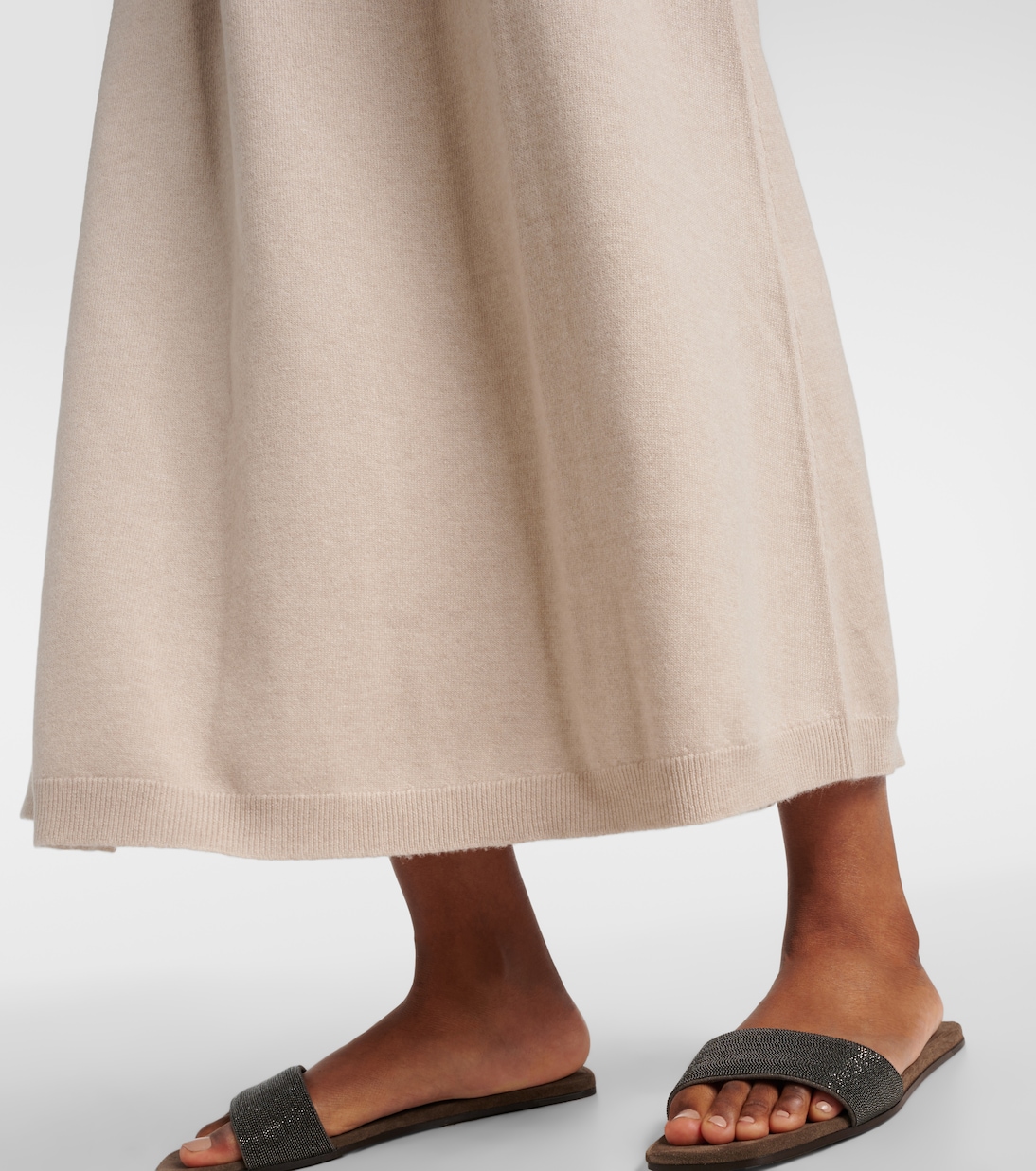 Vestido midi de cachemir | Brunello Cucinelli