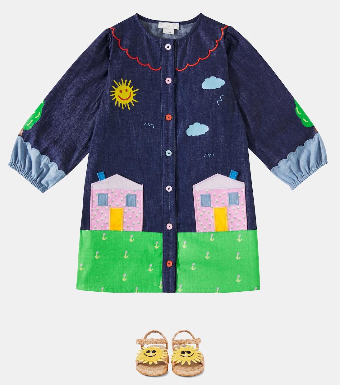 Bedrucktes Jeanskleid | Stella McCartney Kids