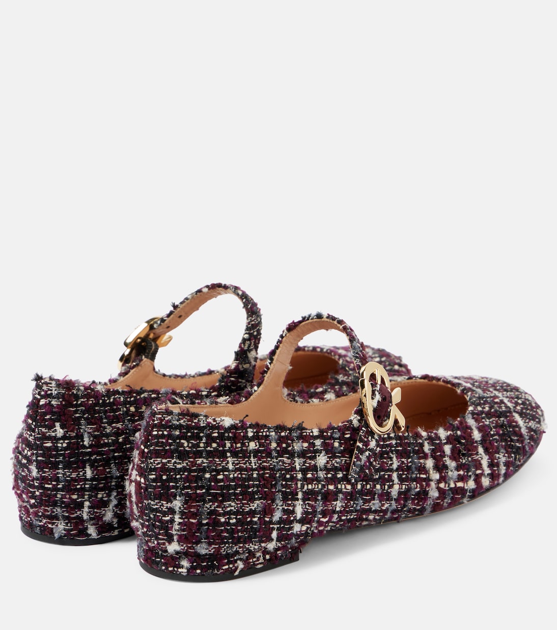 Ballerine Mary Ribbon in bouclé  | Gianvito Rossi