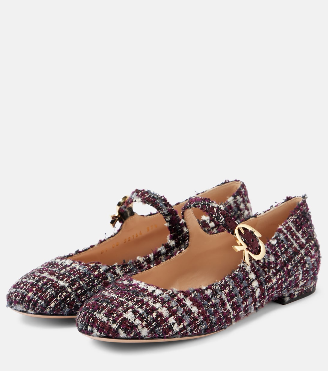 Ballerine Mary Ribbon in bouclé  | Gianvito Rossi