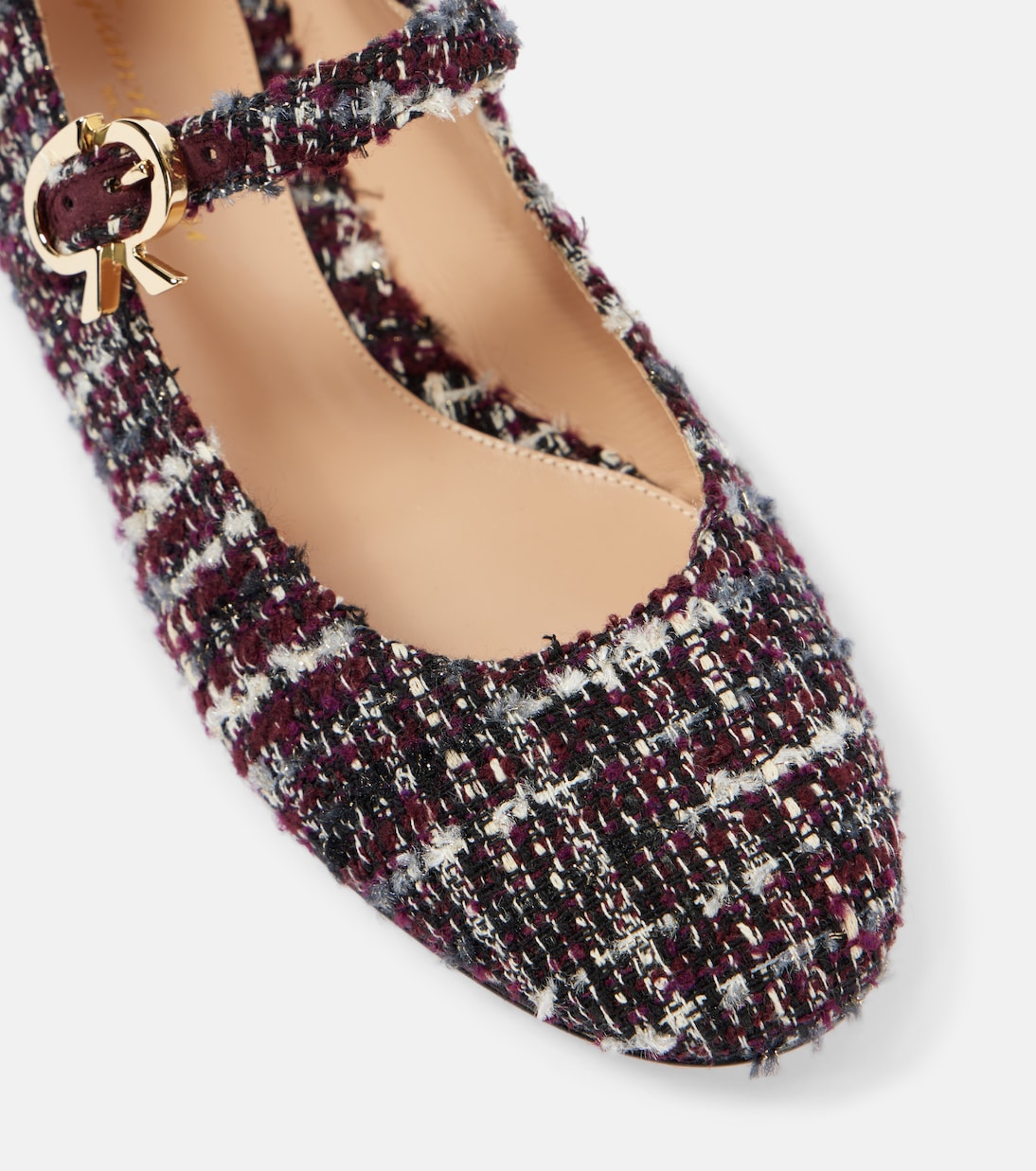 Ballerine Mary Ribbon in bouclé  | Gianvito Rossi