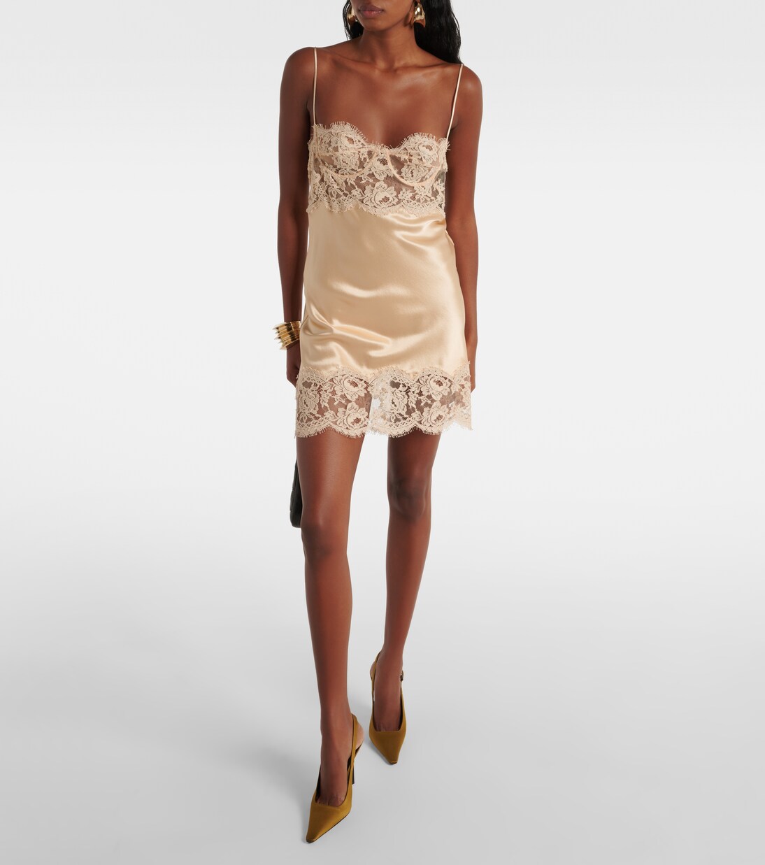 Robe en satin de soie | Saint Laurent
