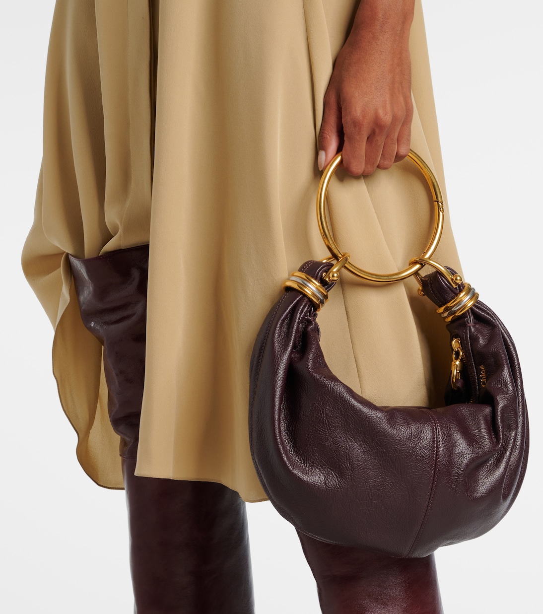 Schultertasche Bracelet Small aus Leder | Chloé