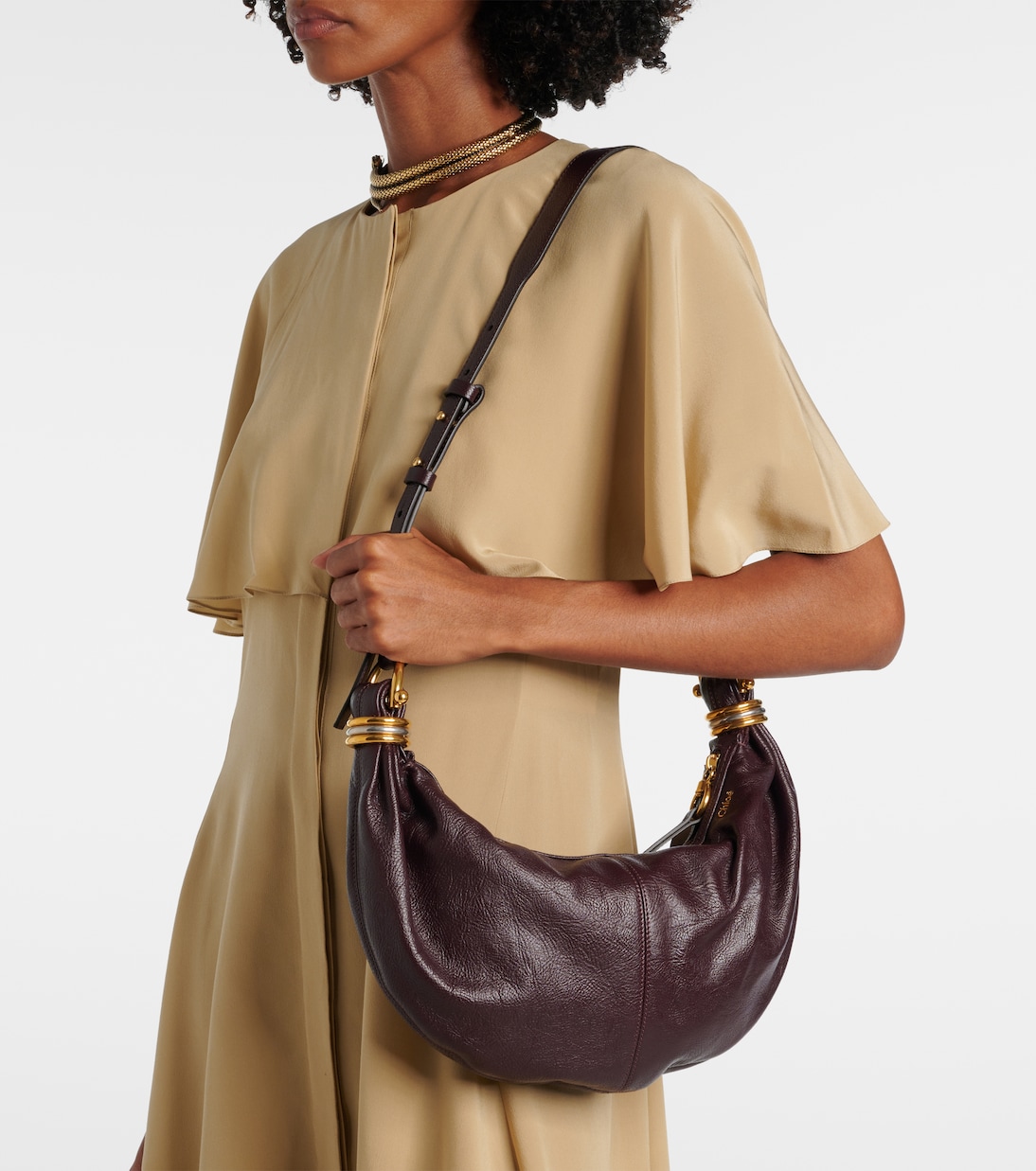 Schultertasche Bracelet Small aus Leder | Chloé
