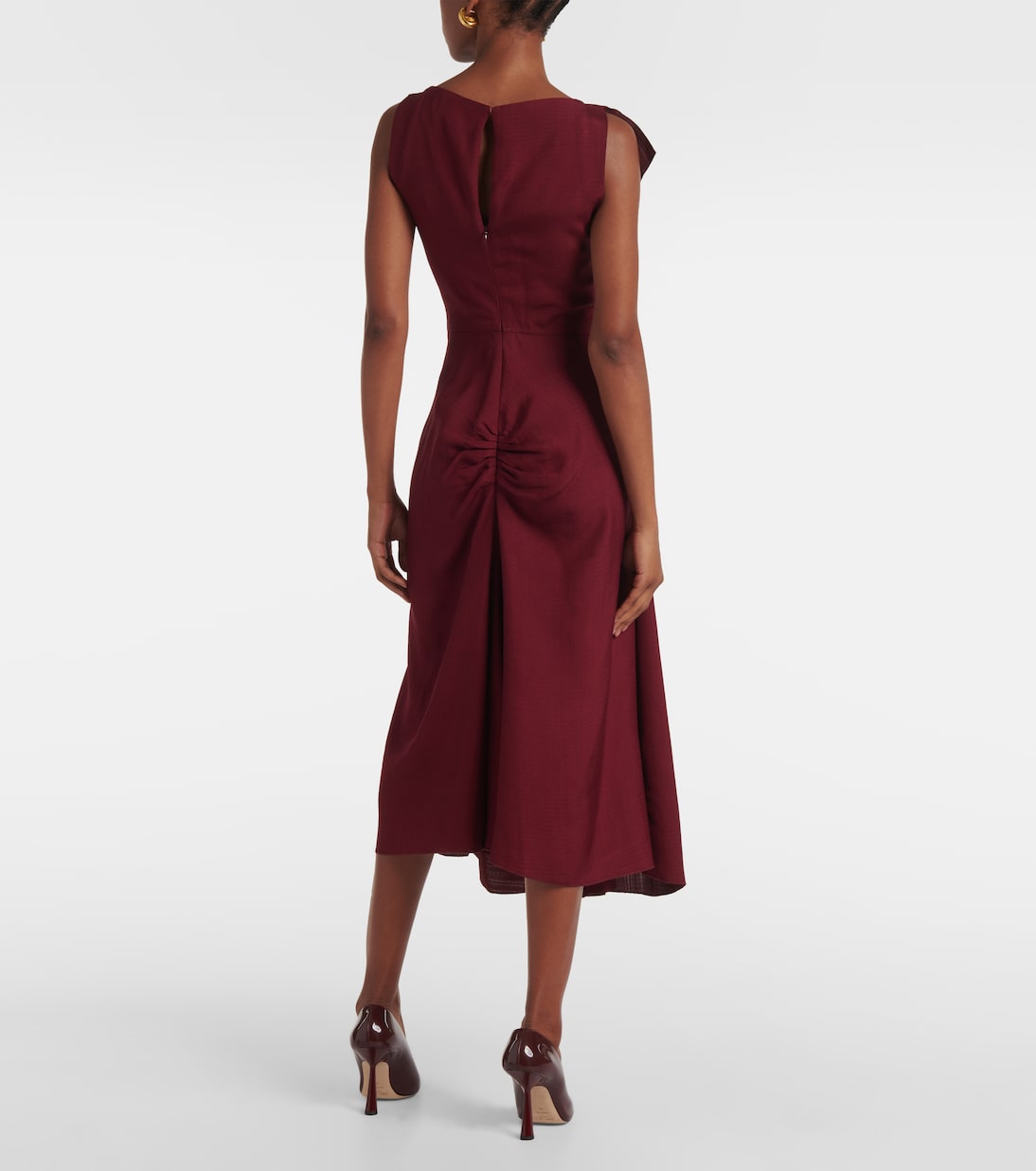 Abito midi asimmetrico | Victoria Beckham
