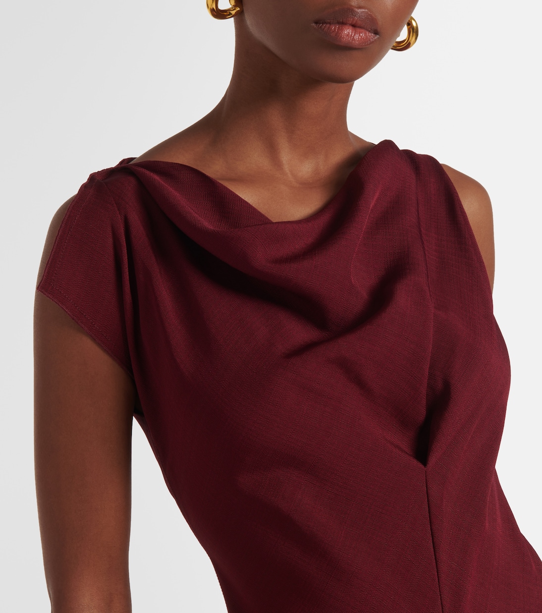Abito midi asimmetrico | Victoria Beckham