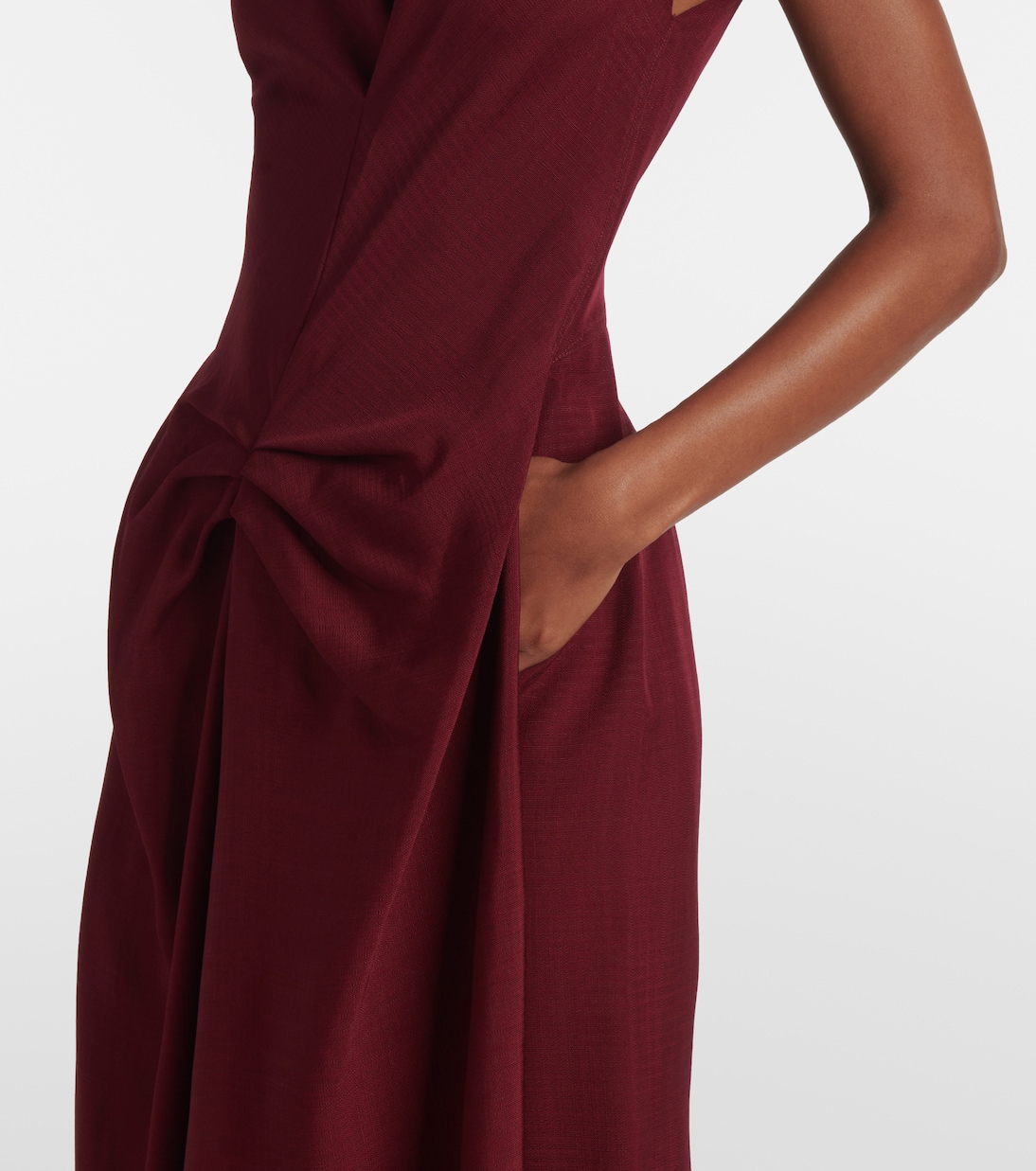 Abito midi asimmetrico | Victoria Beckham