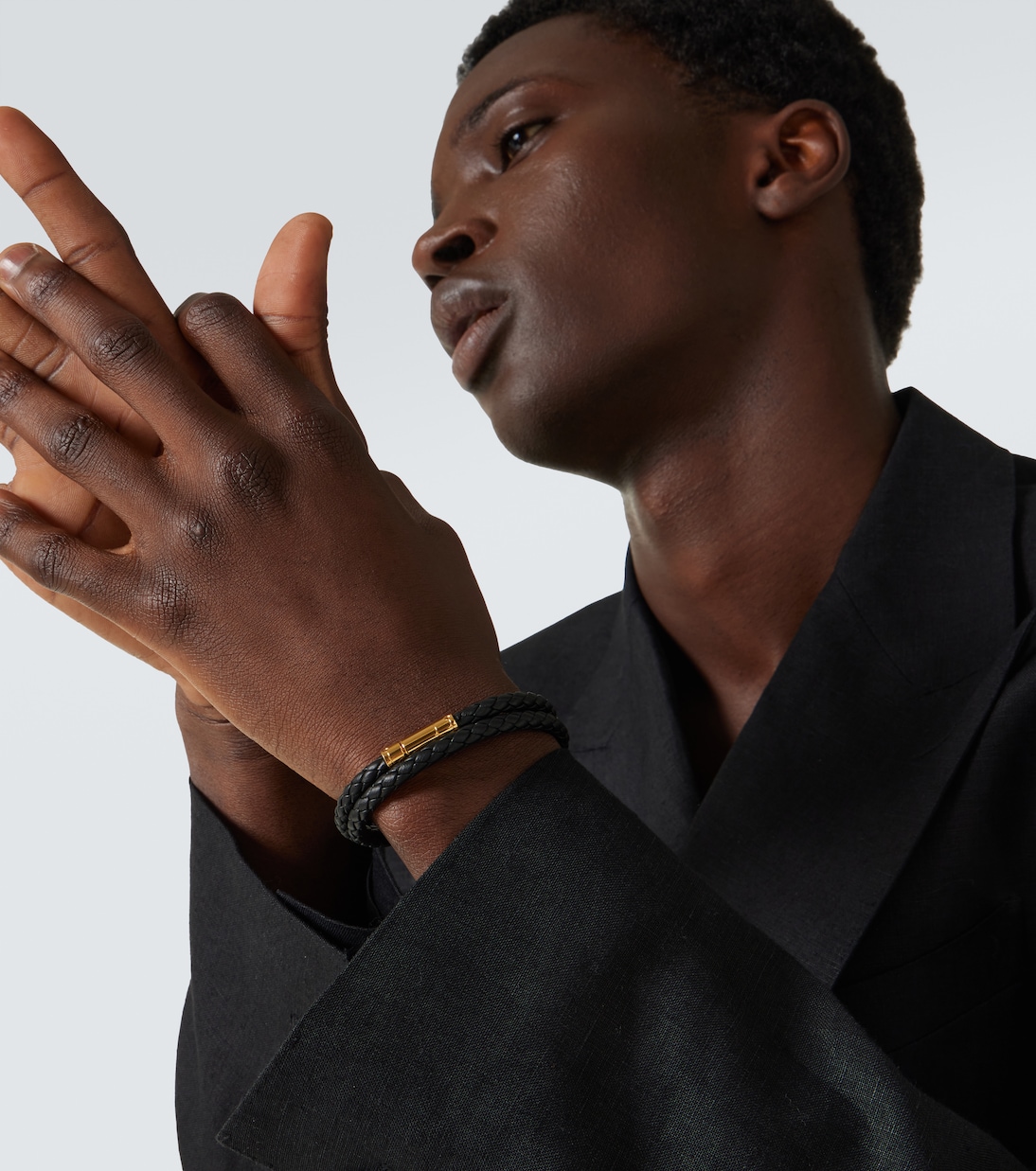 Bracelet en cuir à logo | Tom Ford