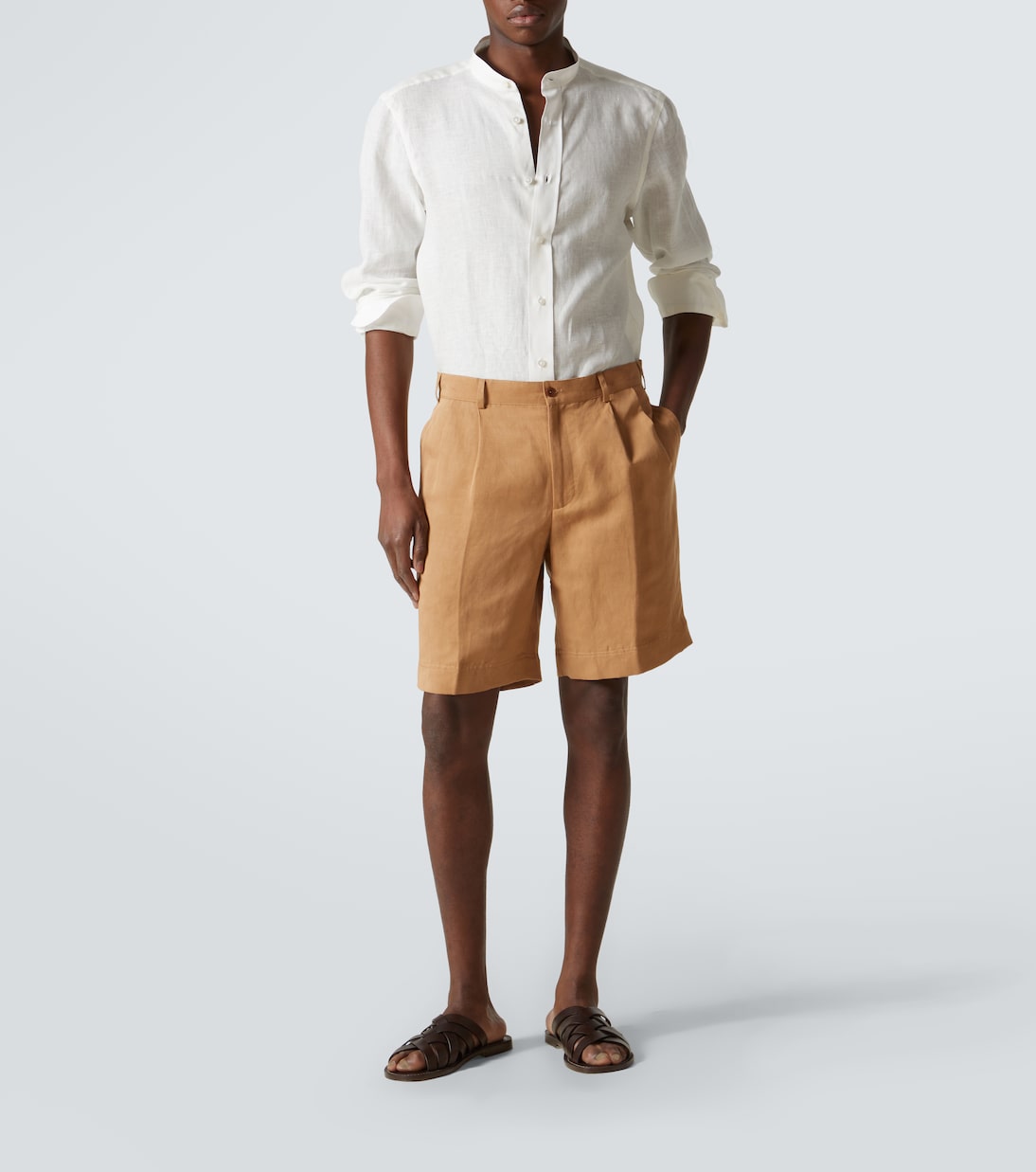 Shorts in lyocell e lino | Rubinacci