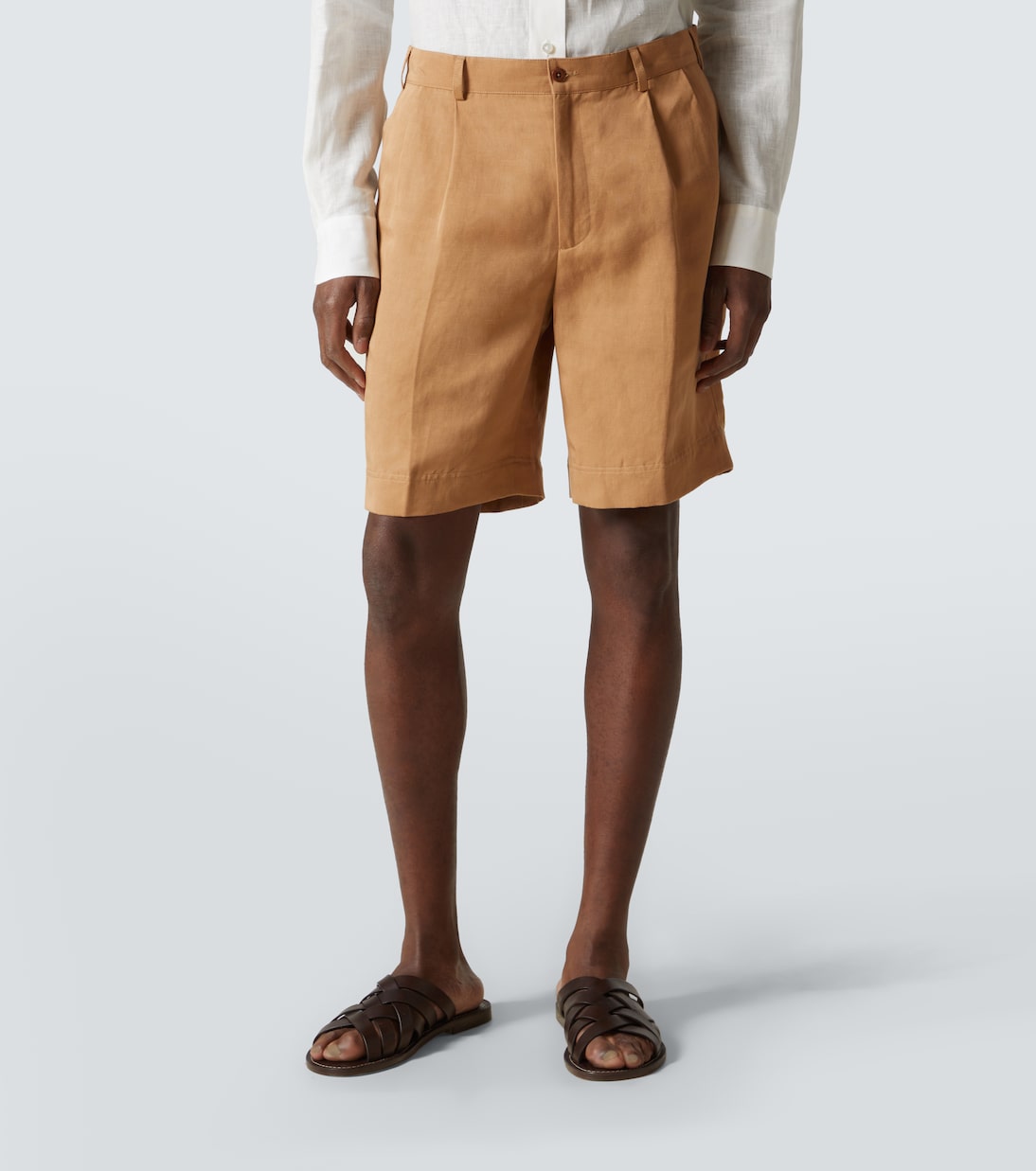 Shorts in lyocell e lino | Rubinacci