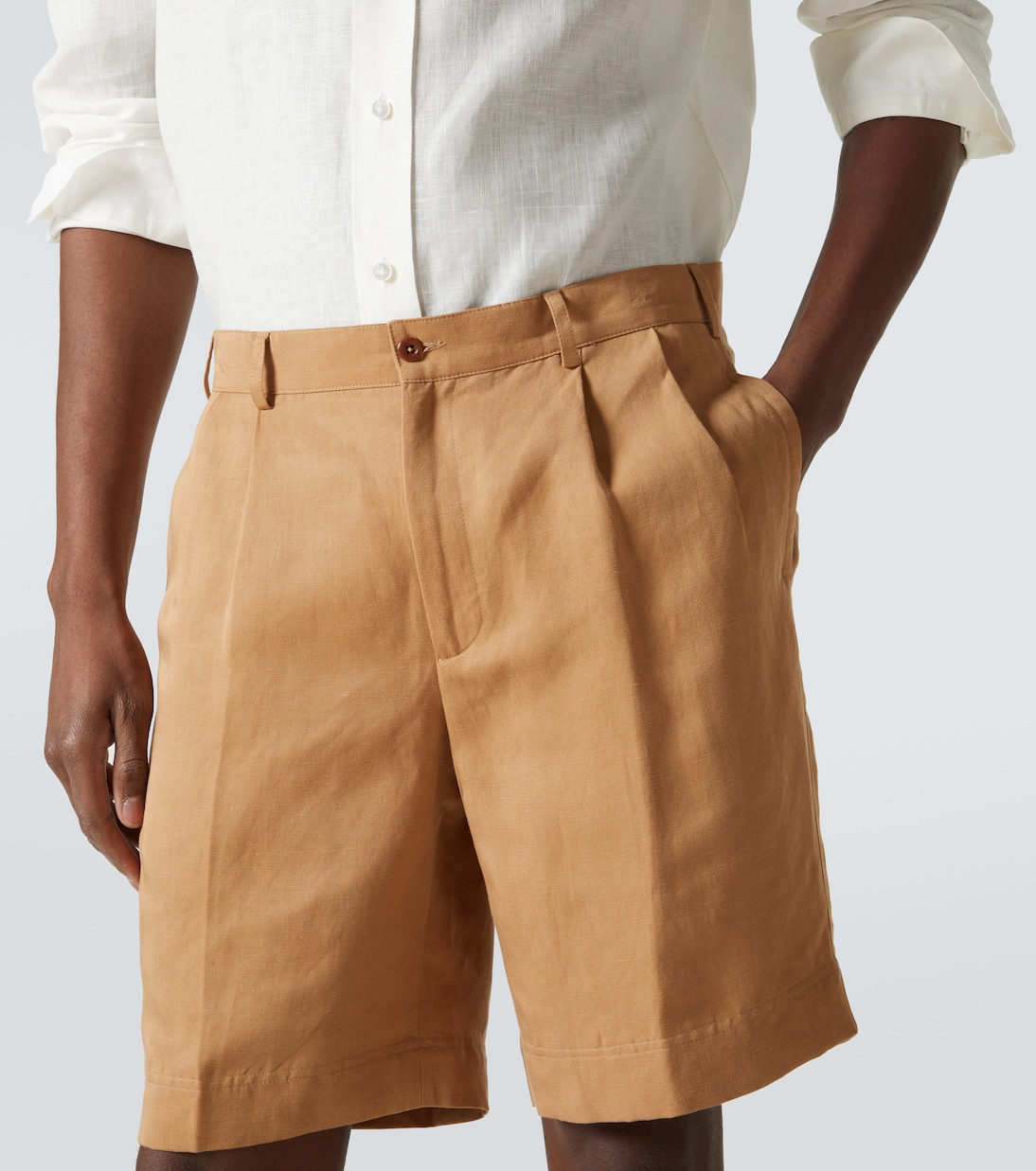 Shorts in lyocell e lino | Rubinacci