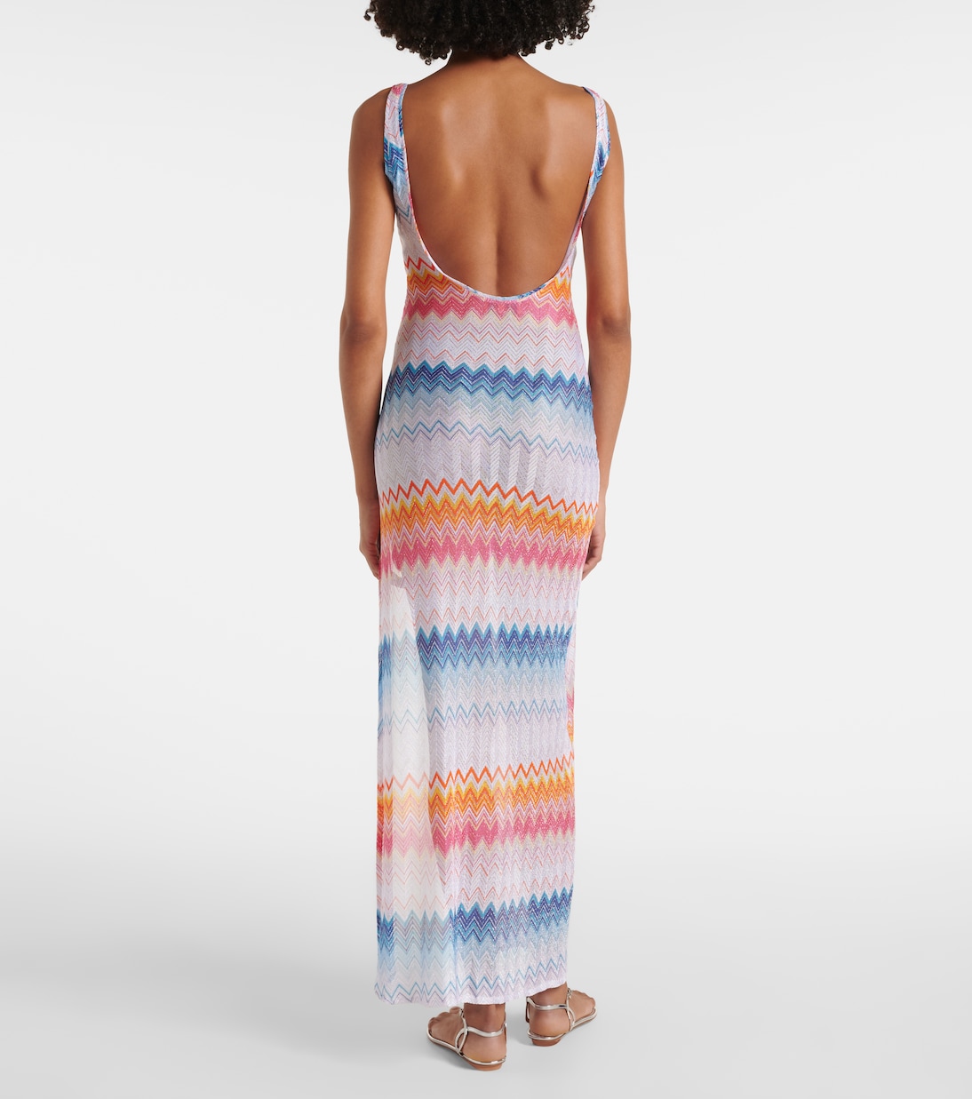 Vestido de playa de lamé en zigzag | Missoni