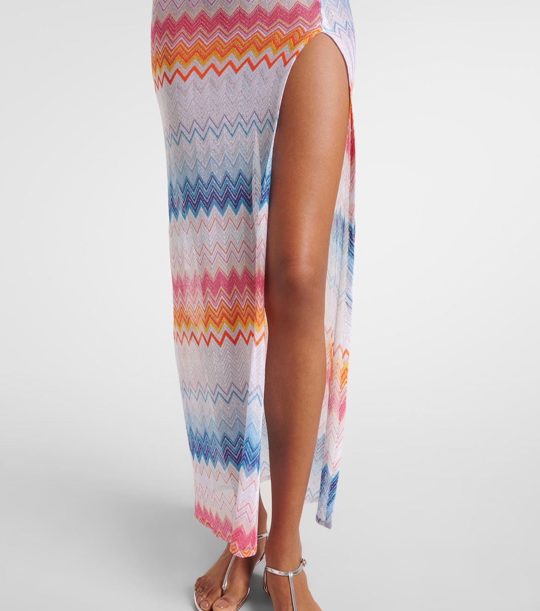 Vestido de playa de lamé en zigzag | Missoni