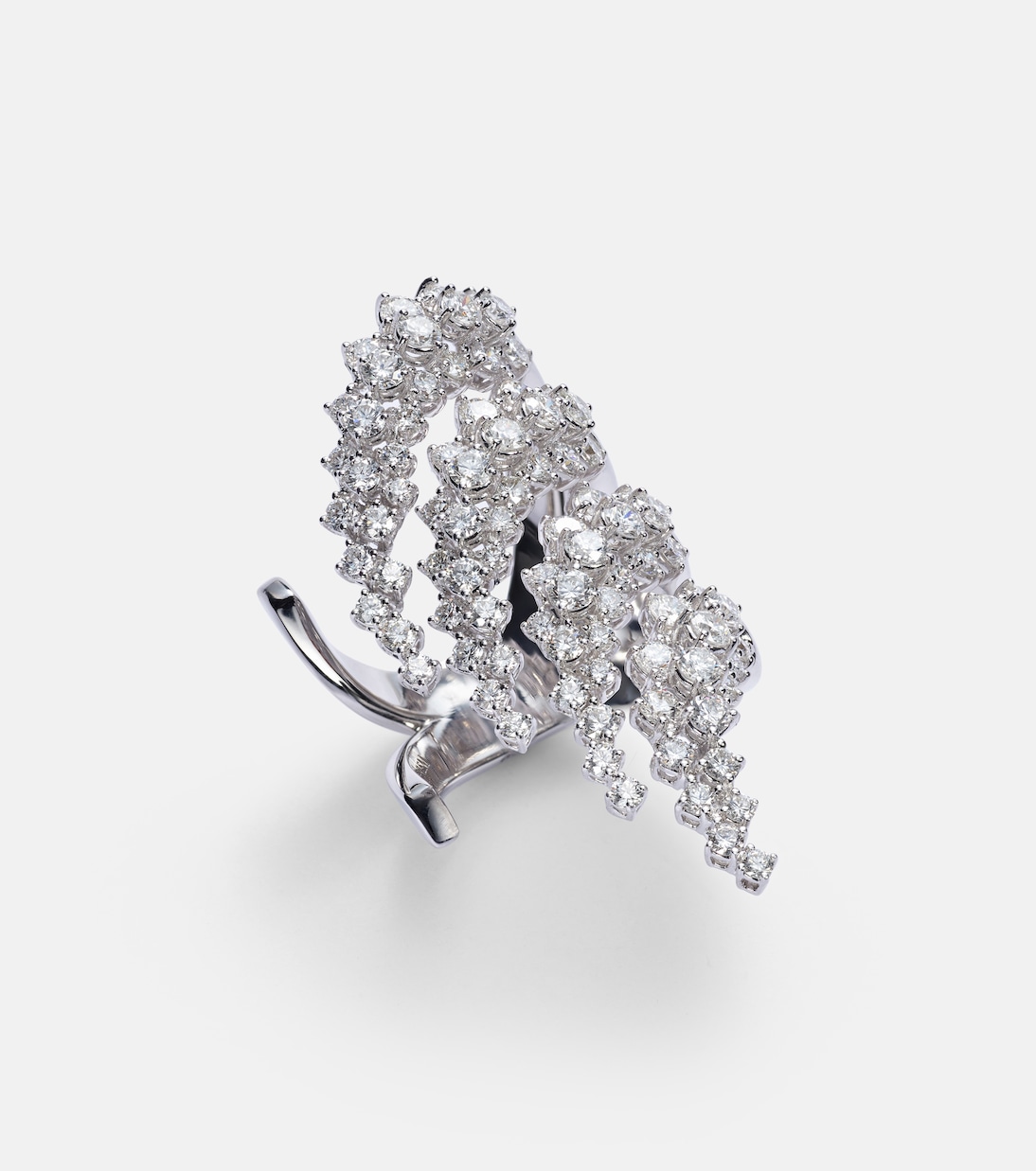 Anello Y-Not in oro bianco 18kt con diamanti | Yeprem