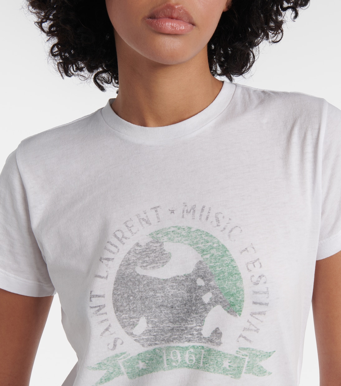 T-shirt Music Festival en coton | Saint Laurent