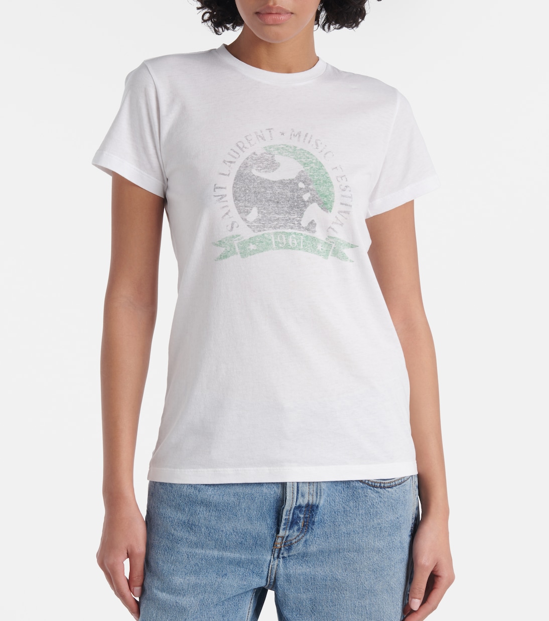 T-shirt Music Festival en coton | Saint Laurent