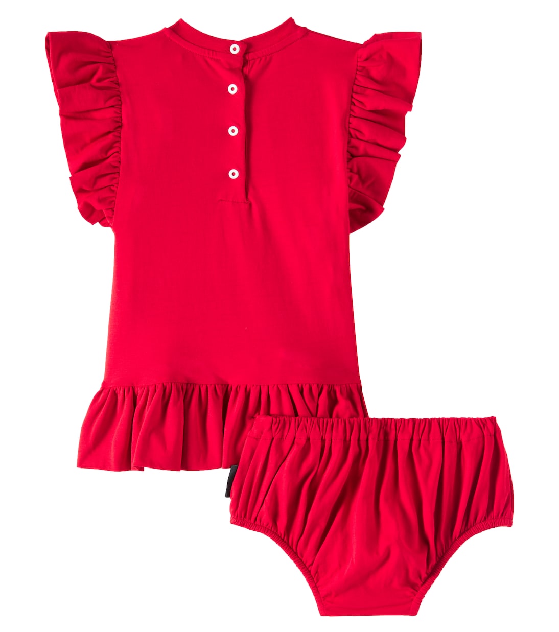 Baby - Abito in jersey di cotone con culottes | Balmain Kids